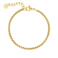 Finaste Box chain enkelbandje goudkleurig Hot