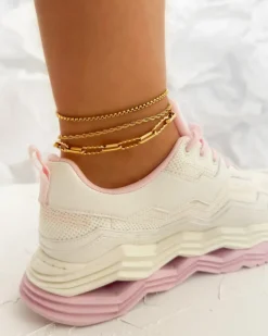 Finaste Box chain enkelbandje goudkleurig Hot