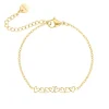 Finaste Bracelet open hearts goldplated Hot