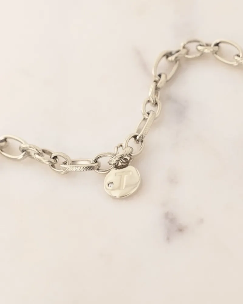 Finaste Chain armband met shiny initial Clearance