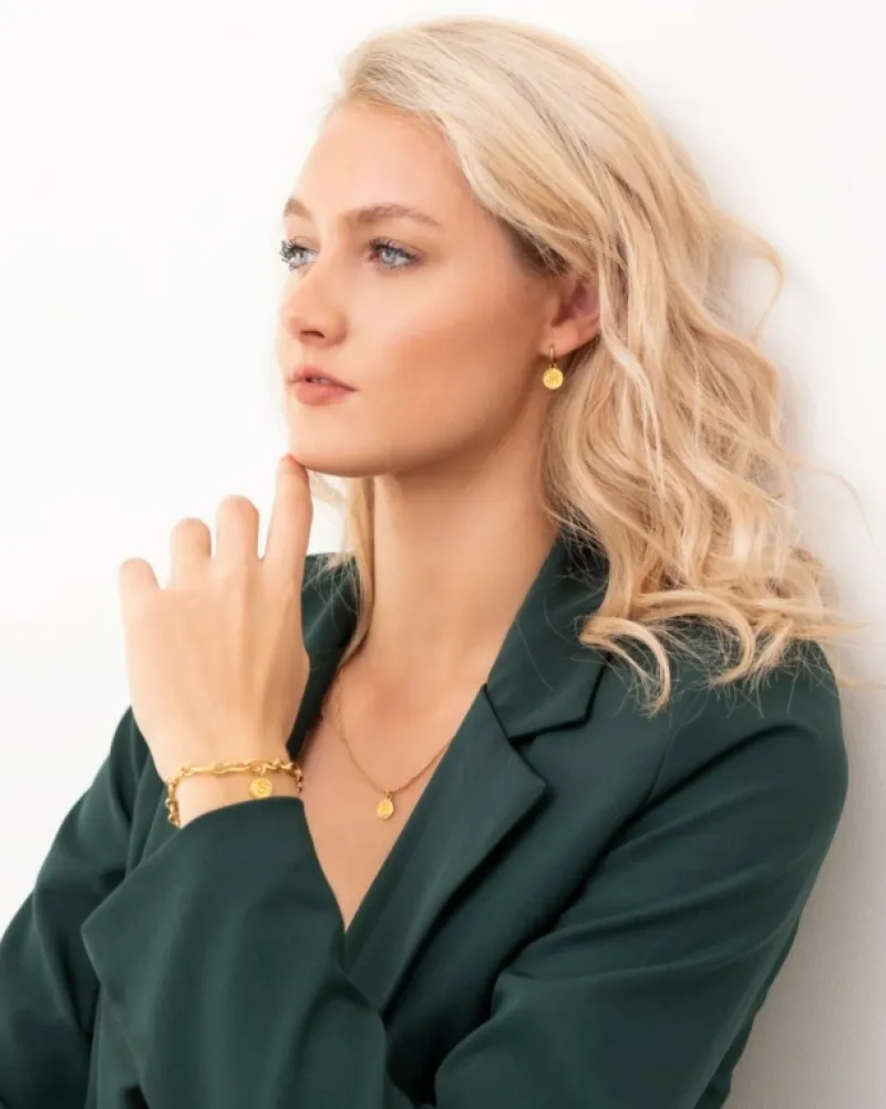 Finaste Chain armband met shiny initial goudkleurig Fashion