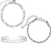 Finaste Chain Armbanden Set Kleur Zilver Fashion