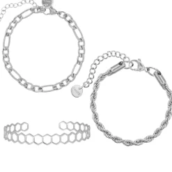 Finaste Chain Armbanden Set Kleur Zilver Fashion