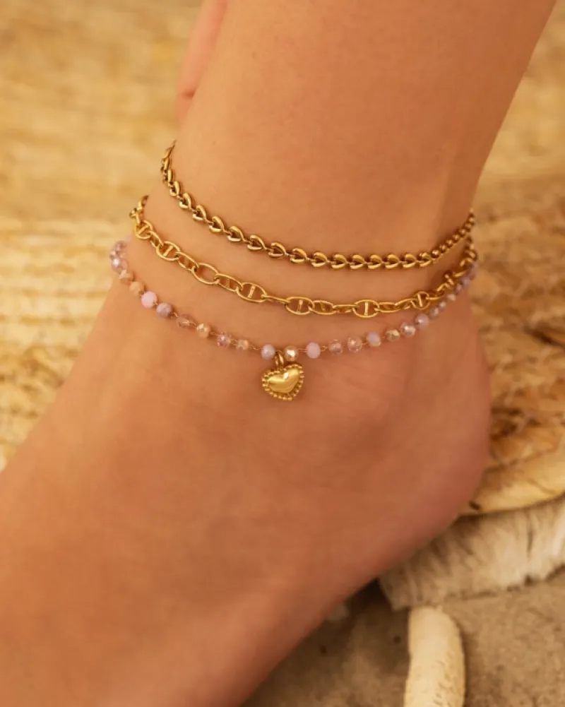 Finaste Chain enkelbandje eyecatcher mini goudkleurig Fashion