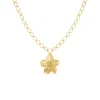 Finaste Chain ketting met bloem goudkleurig Hot