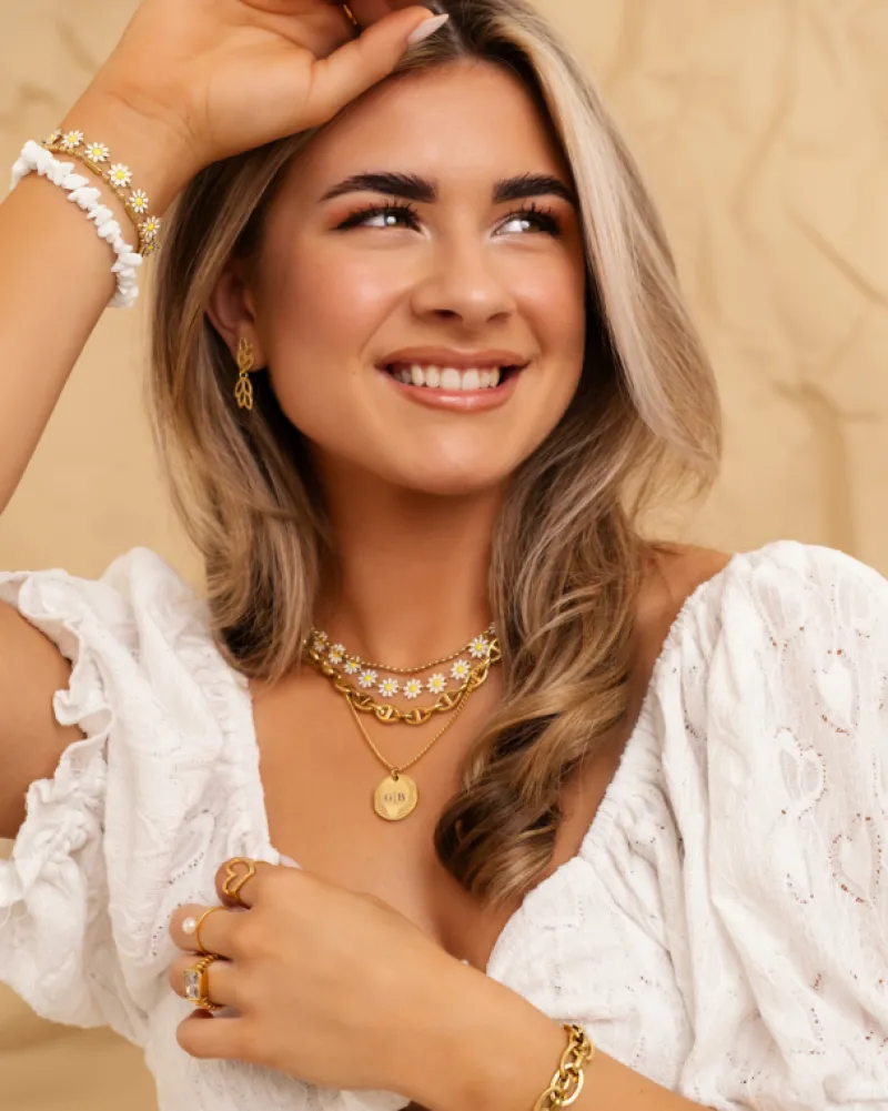 Finaste Chain necklace eyecatcher goldplated Discount