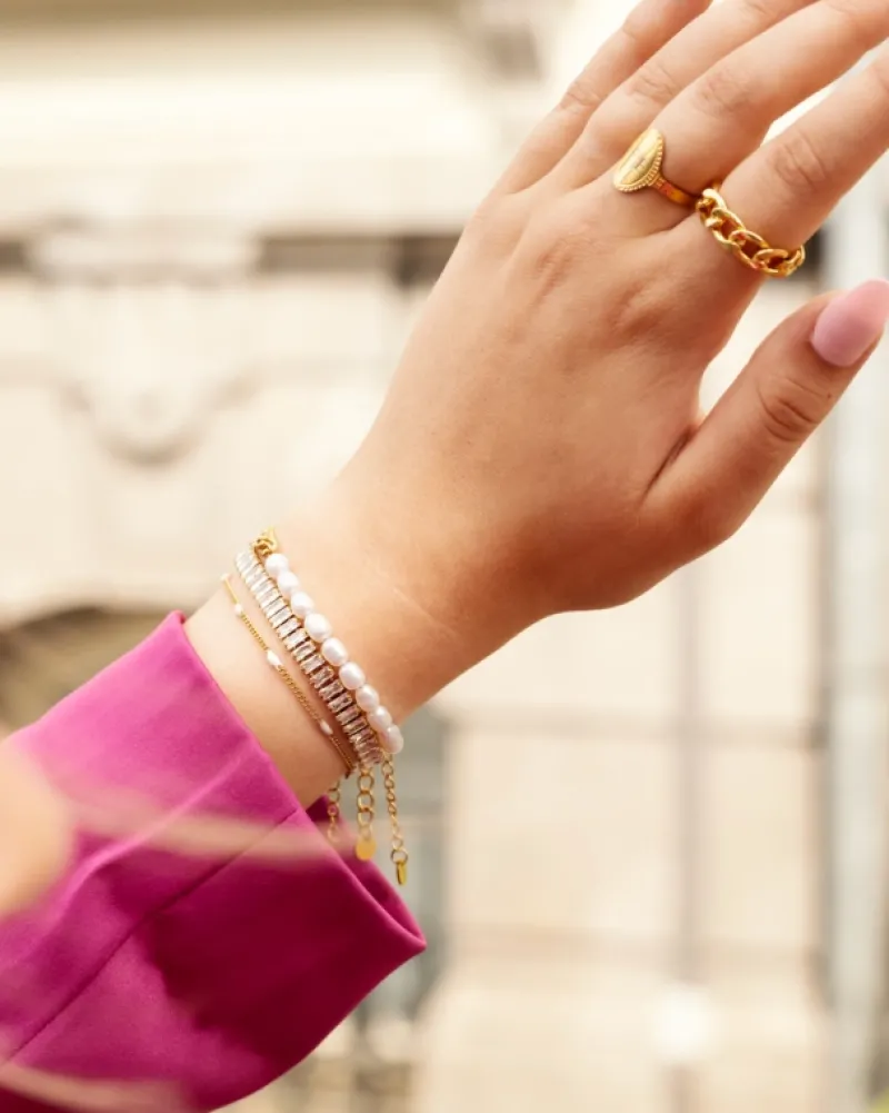 Finaste Chain ring goud kleurig Outlet