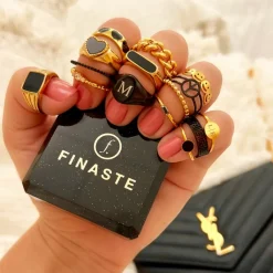 Finaste Chain ring goud kleurig Outlet