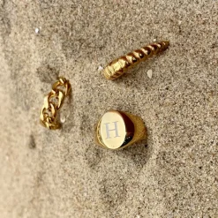 Finaste Chain ring goud kleurig Outlet
