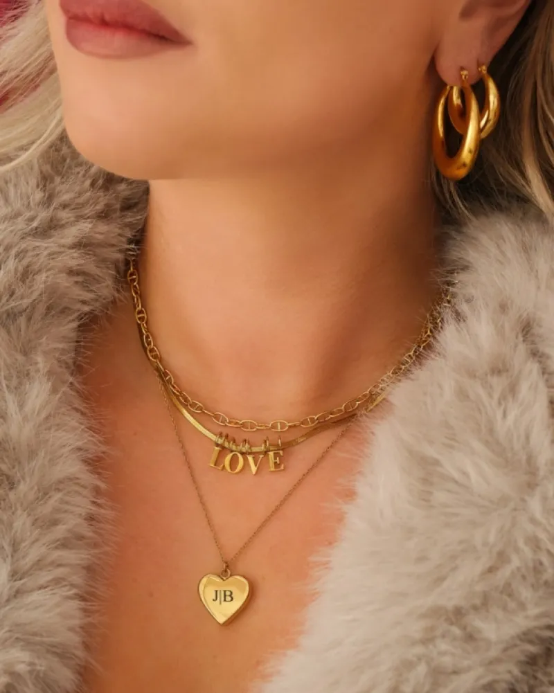 Finaste Choose your initials ketting goudkleurig Fashion