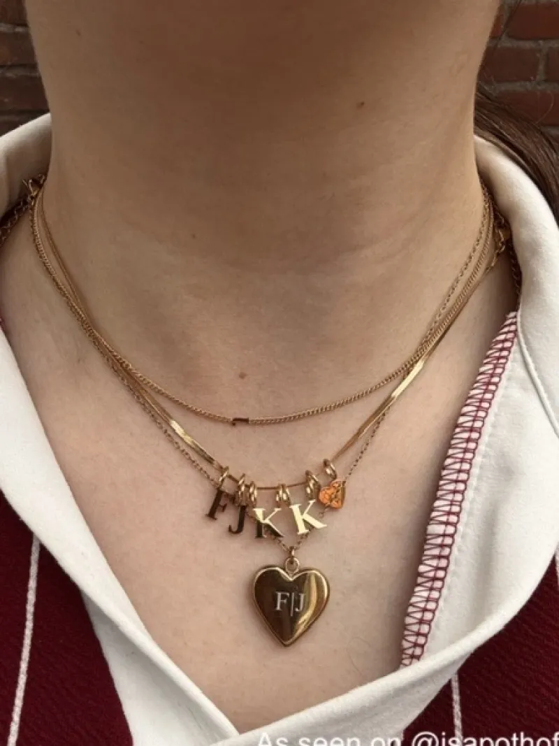 Finaste Choose your initials ketting goudkleurig Fashion