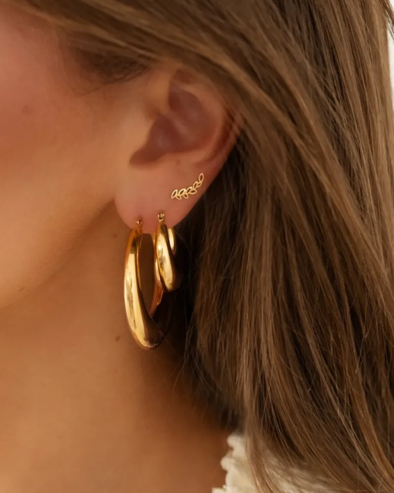 Finaste Chunky creolen kleur goud Fashion