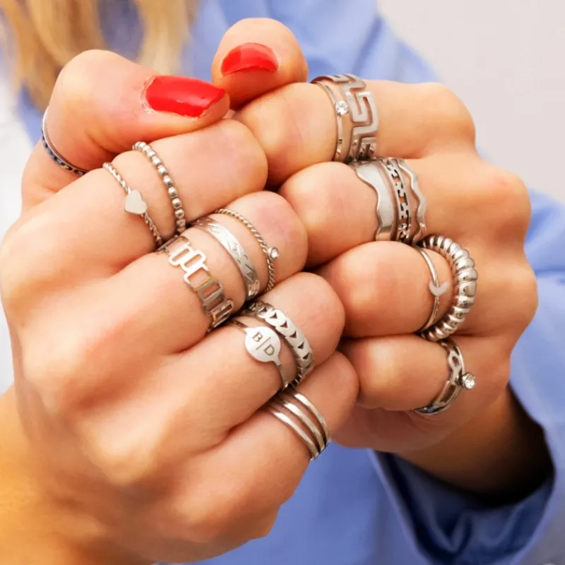 Finaste Chunky musthave ring kleur zilver Online