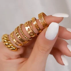 Finaste Chunky musthave ring kleur goud Sale