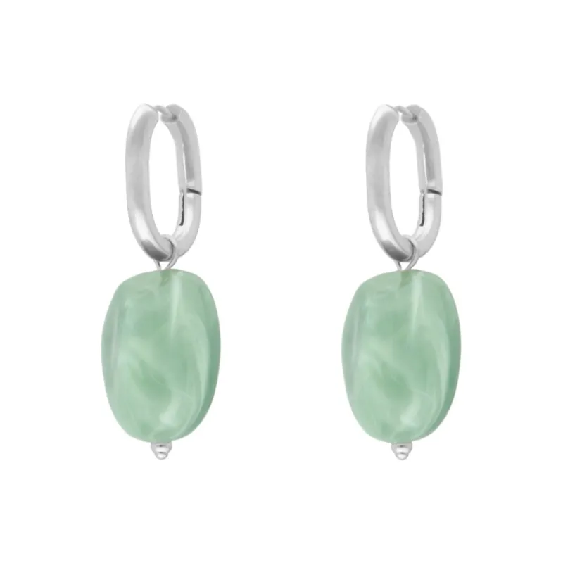 Finaste Chunky oorringen met turquoise steen Best