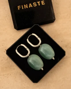 Finaste Chunky oorringen met turquoise steen Best