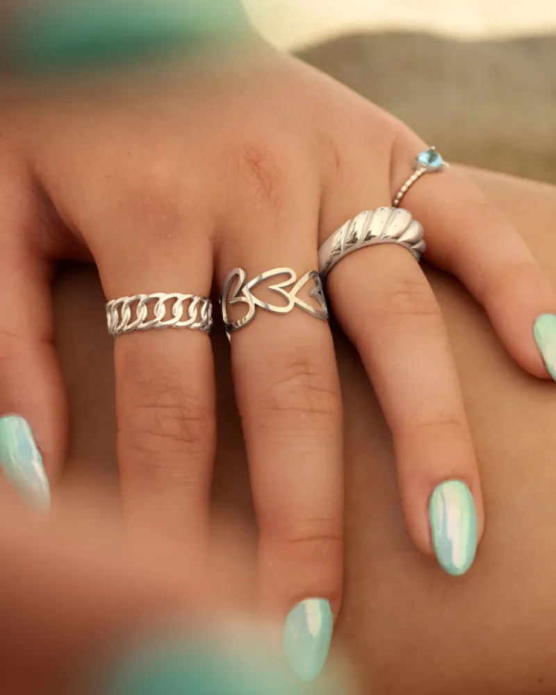 Finaste Chunky ring croissant Sale