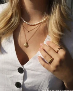 Finaste Chunky ring croissant goud kleurig New