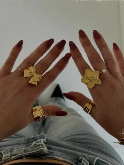 Finaste Chunky ring vintage goudkleurig Hot
