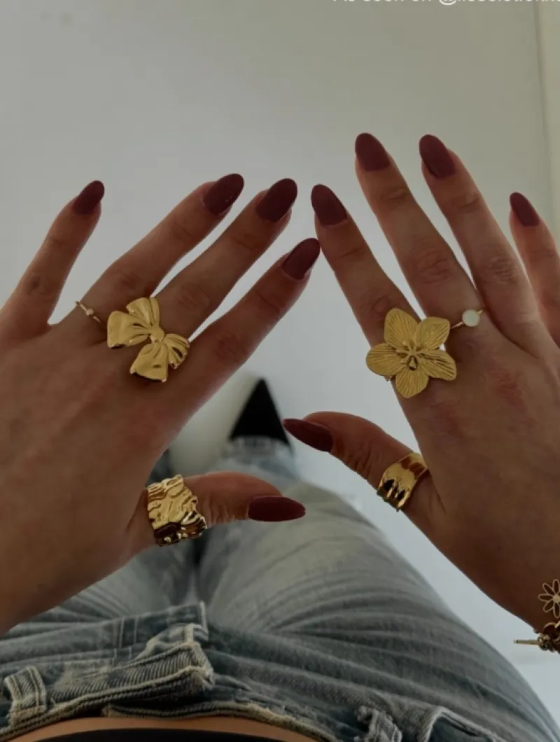 Finaste Chunky ring vintage goudkleurig Hot