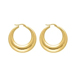 Finaste Chunky statement hoops goud kleurig Online