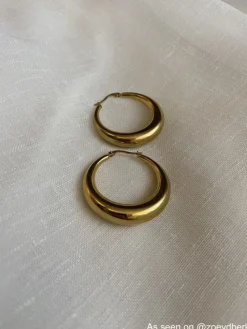 Finaste Chunky statement hoops goud kleurig Online