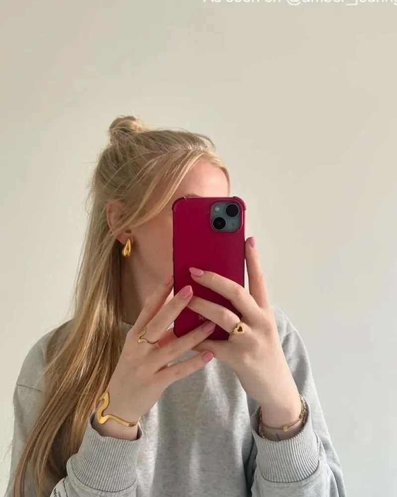 Finaste Chunky teardrop oorbellen goudkleurig Clearance