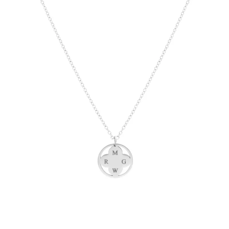 Finaste Clover ketting 4 initials Clearance