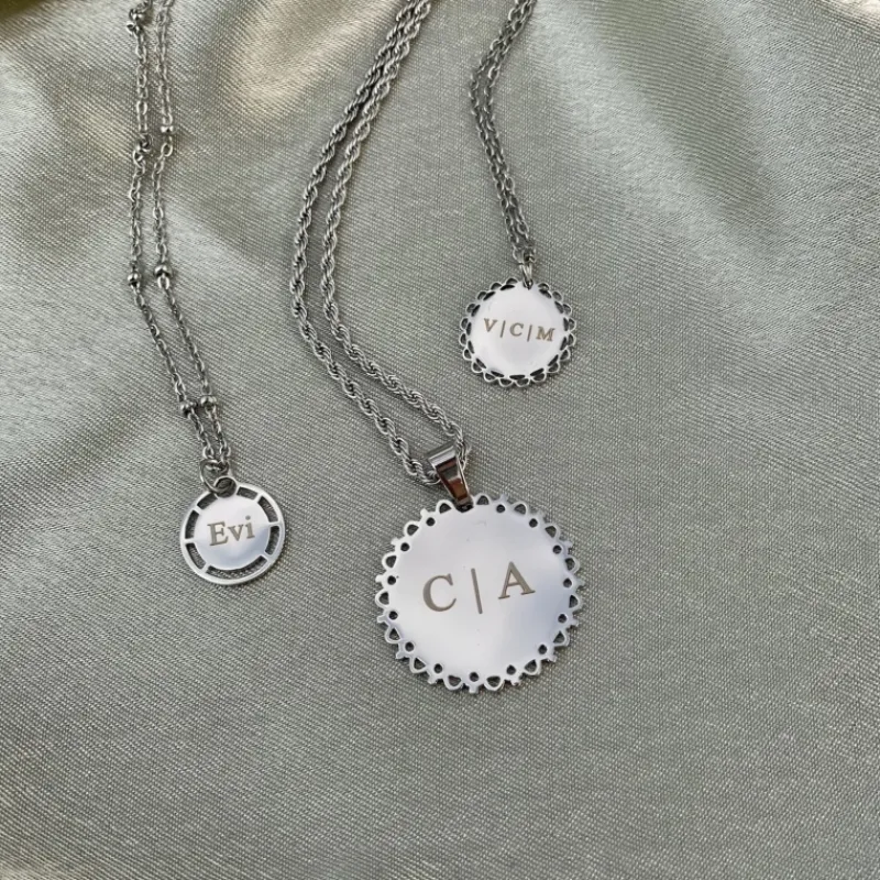 Finaste Coin ketting met naam Fashion