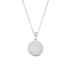 Finaste Coin ketting met vingerafdruk hartje Discount