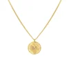 Finaste Coin necklace 1 initial goldplated Hot