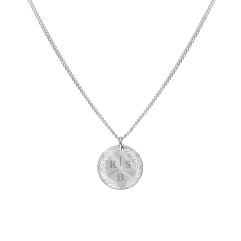 Finaste Coin necklace 3 initials Best