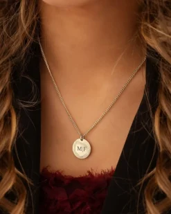 Finaste Coin necklace 2 initials Outlet