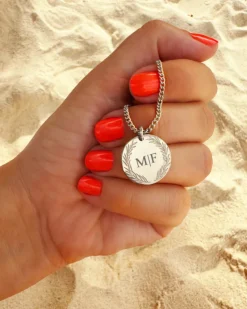 Finaste Coin necklace 2 initials Outlet