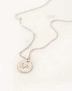 Finaste Coin necklace 3 initials Best