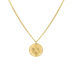 Finaste Coin necklace 3 initials goldplated Discount