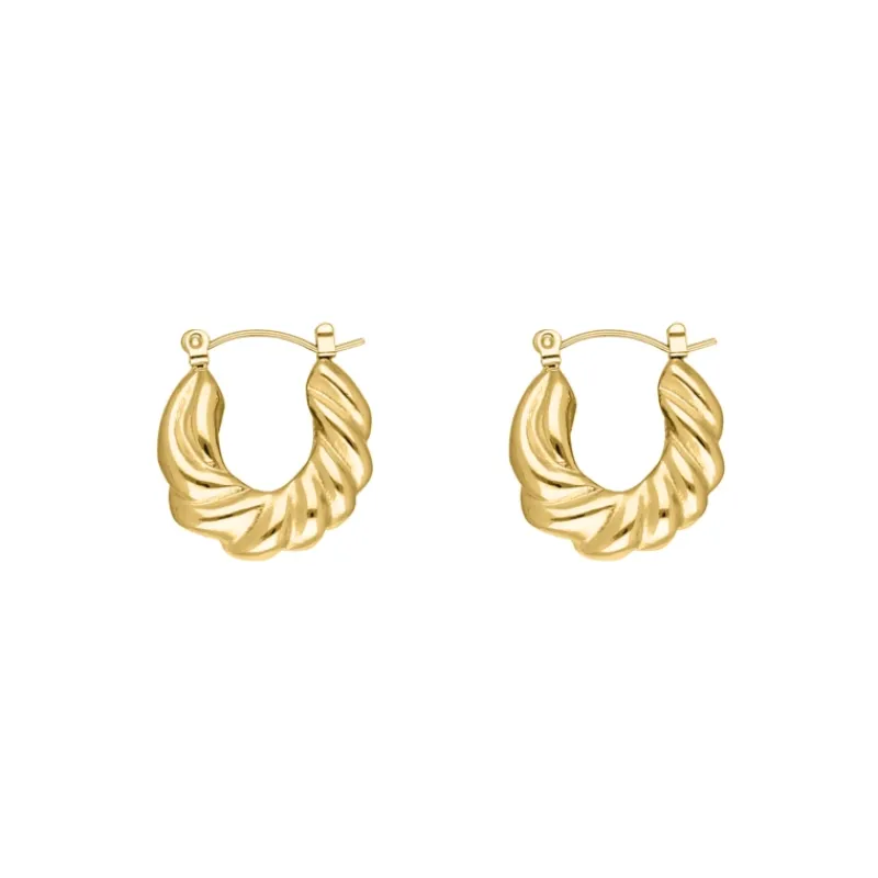 Finaste Croissant hoops goudkleurig Best