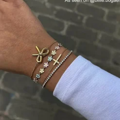 Finaste Cross armband goudkleurig Discount