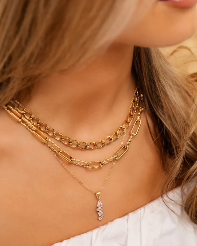 Finaste Curb chain ketting goudkleurig Fashion