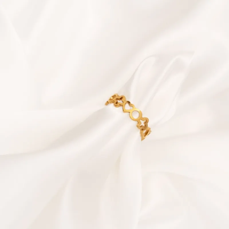 Finaste Cute symbols ring goudkleurig New