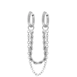 Finaste Double chain oorbel New