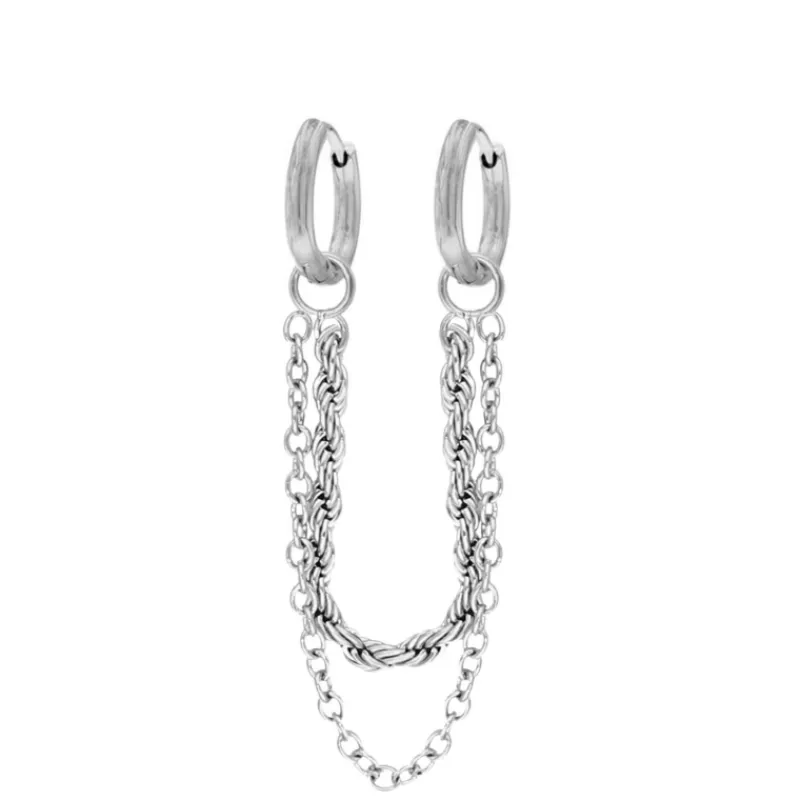 Finaste Double chain oorbel New