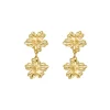 Finaste Double flower oorbellen goudkleurig Discount