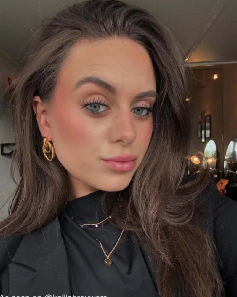 Finaste Double hoop oorbellen goudkleurig Fashion