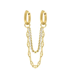Finaste Double hoop tennis & chain goldplated Clearance