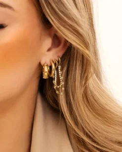 Finaste Double hoop tennis & chain goldplated Clearance