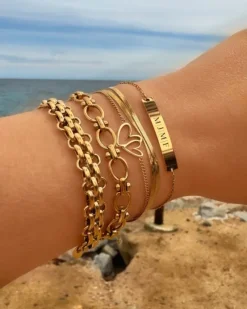 Finaste Double love heart bracelet goldplated New