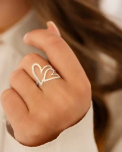 Finaste Double love heart ring Fashion