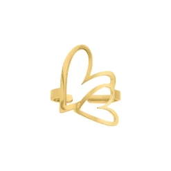 Finaste Double love heart ring goldplated Online