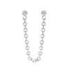 Finaste Double stud sparkle oorbel Online